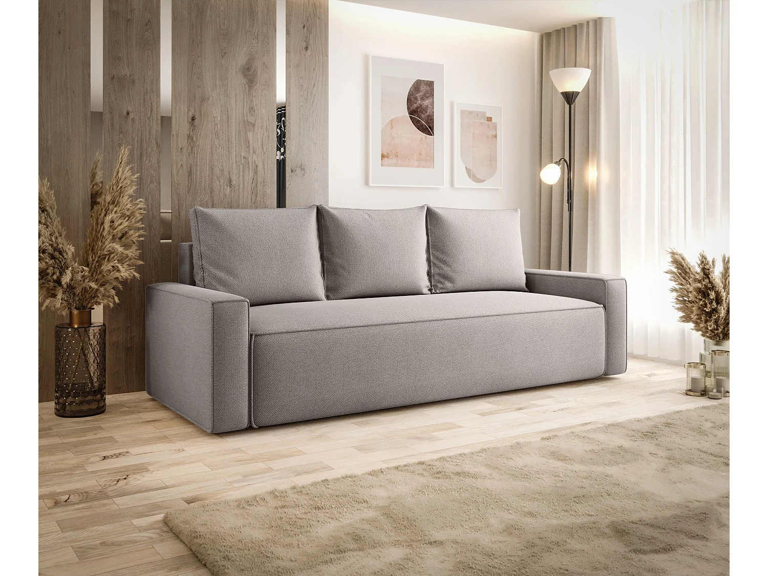 SOFA SAVIO Curio 83 Grau mit Stauraum Bettkasten Wohnzimmersofa Couch Sofa Bettsofa Bettkasten Bettcouch