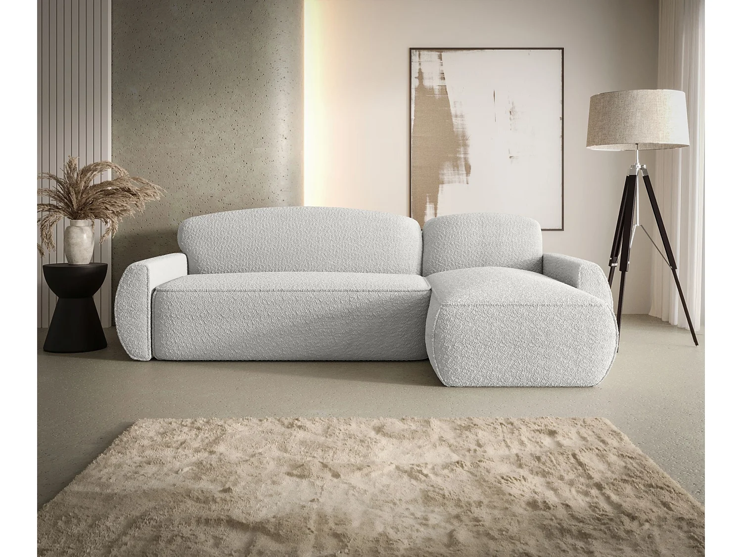 ECKSOFA mit Schlaffunktion LUCAS Quelle 01 Weiß Rechts L-Form Sofa mit Stauraum Bettkasten Wohnzimmersofa Couch Sofa Bettsofa Bettkasten Bettcouch
