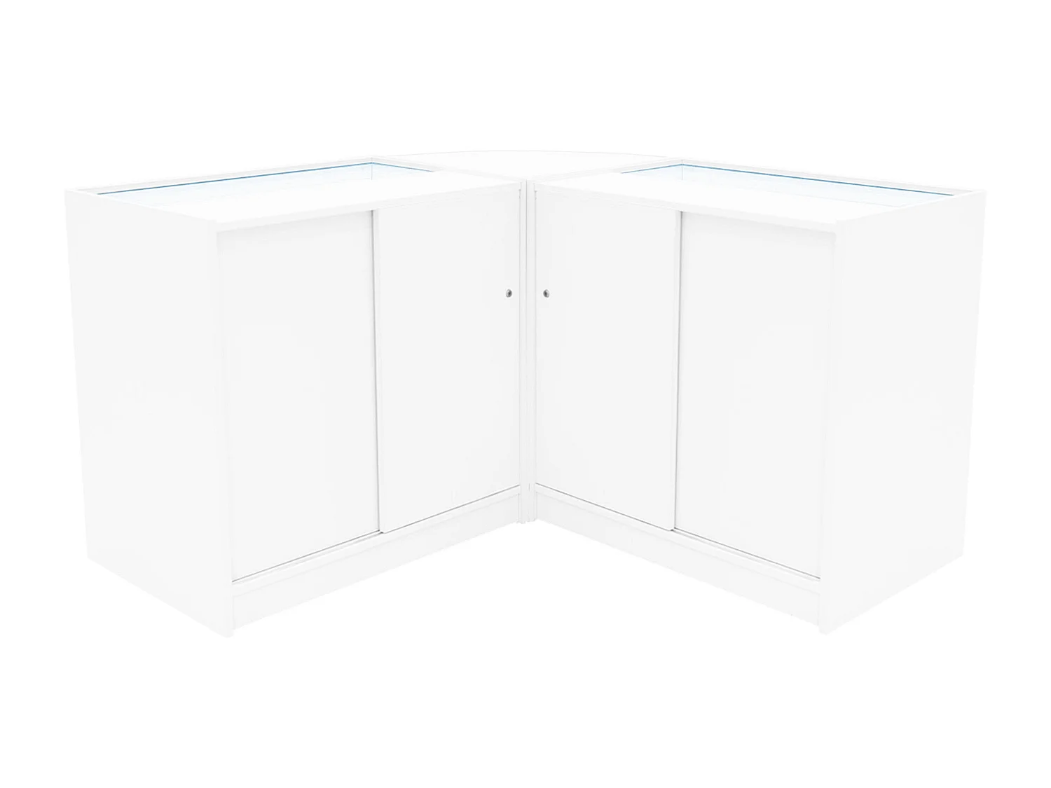 Hera LED Verkaufstheken-Set CM60 + K900 + C900 - Weiß