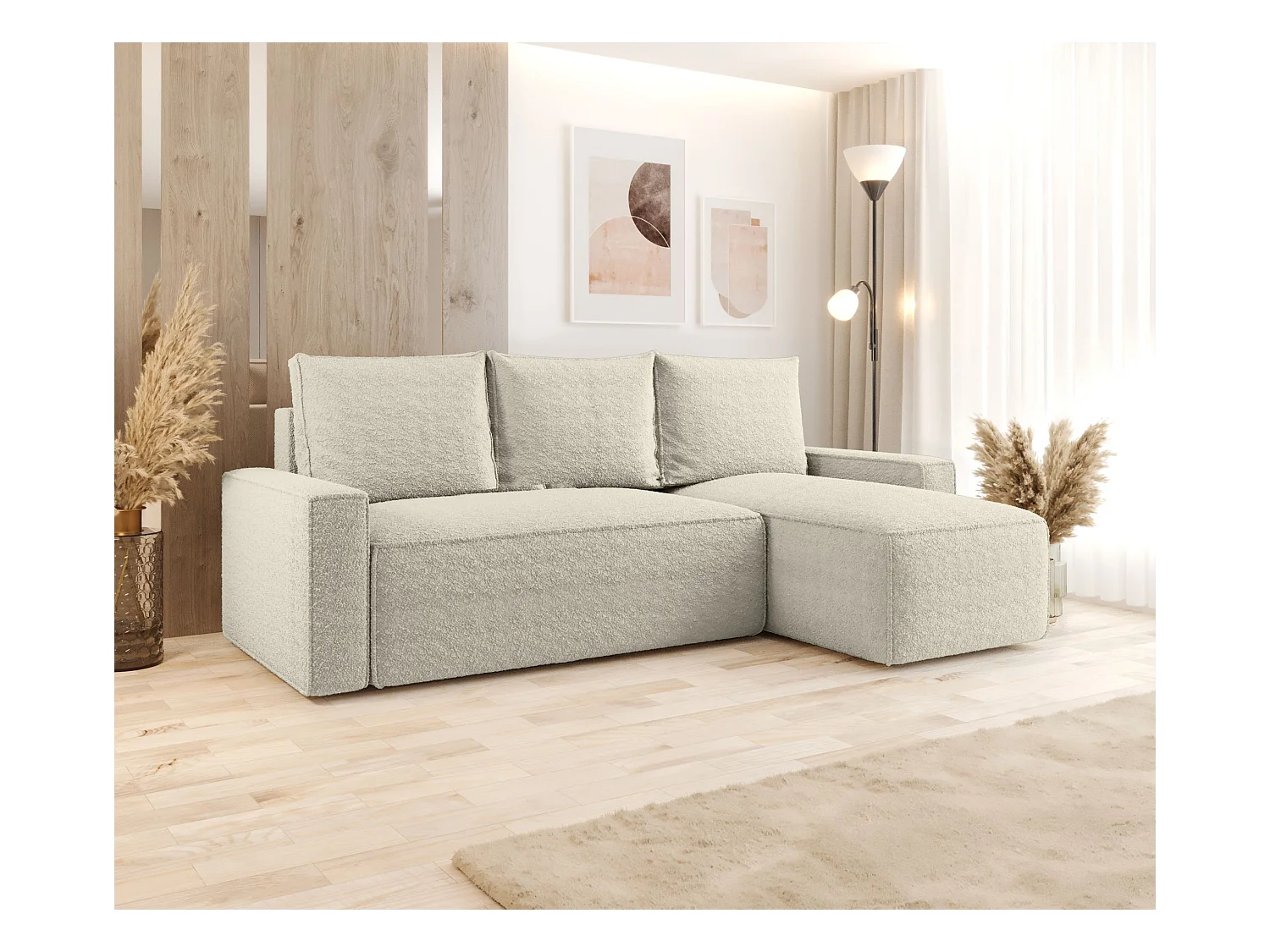 Hoekbank met slaapfunctie SAVIO Quelle 03 rechts L-vormige bank met opbergruimte woonkamerbank, slaapbank, bank met opbergruimte