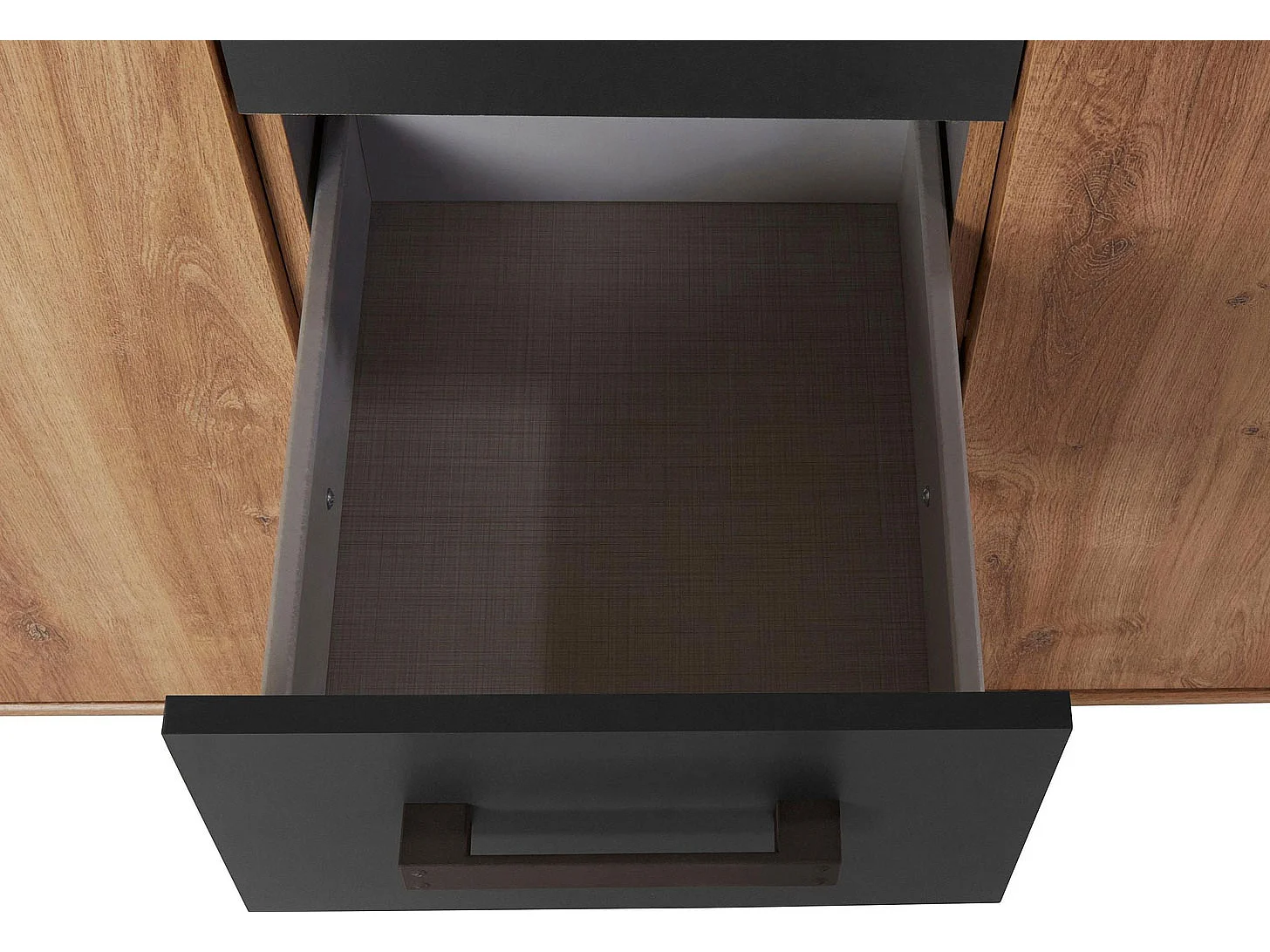 KOMMODE Malmö Plankeneiche - graphit 130 / 41 / 83cm