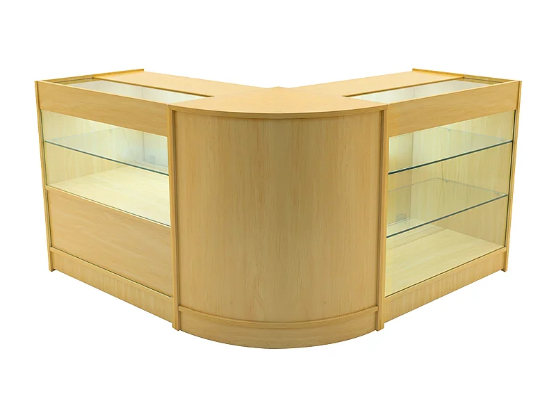 Set Bancone Acero Hera LED K900 C900 CM60 con Serratura e Vetrina Espositiva