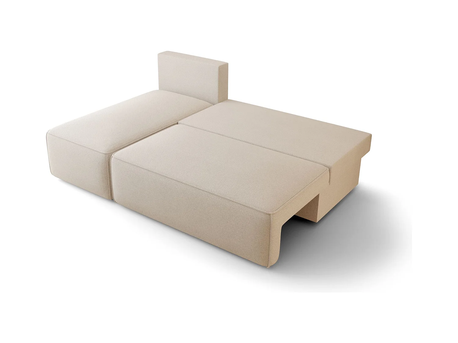 Narożnik z funkcją spania SAVIO MINI Curio 02 kremowy lewy sofa w kształcie L z pojemnikiem na pościel sofa do salonu, sofa rozkładana, sofa z pojemnikiem