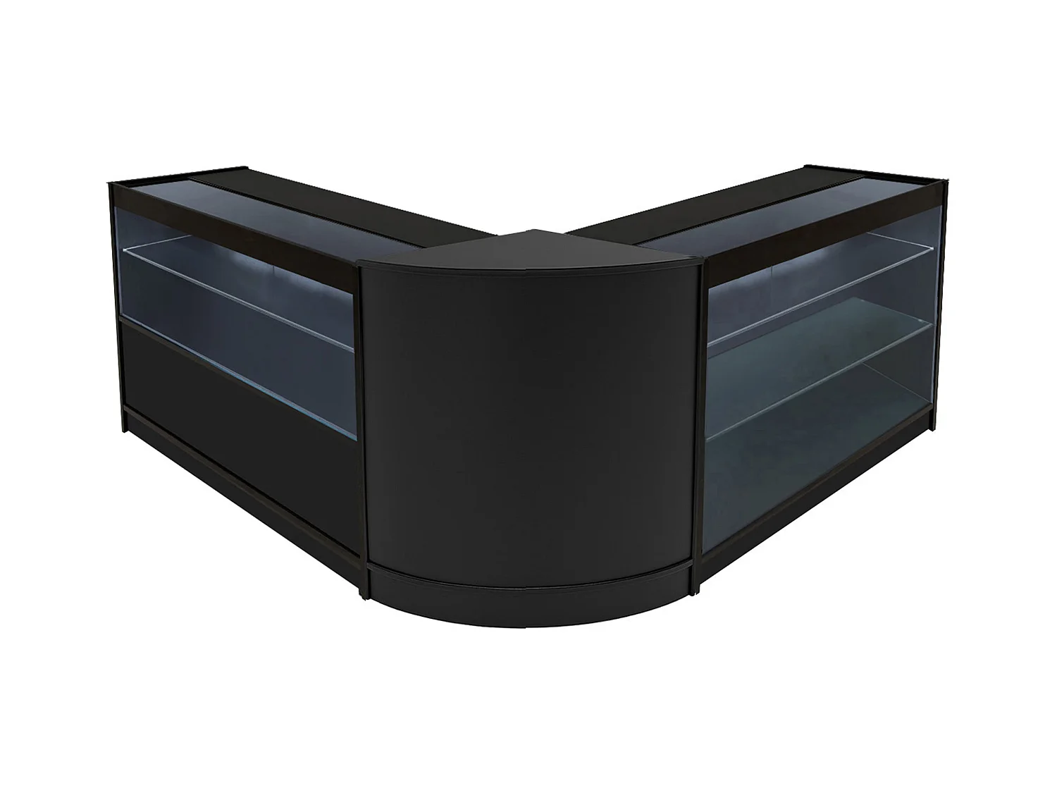 Comptoirs de Vente à LED Ensemble Hera - Noir CM60, K1200, C1200