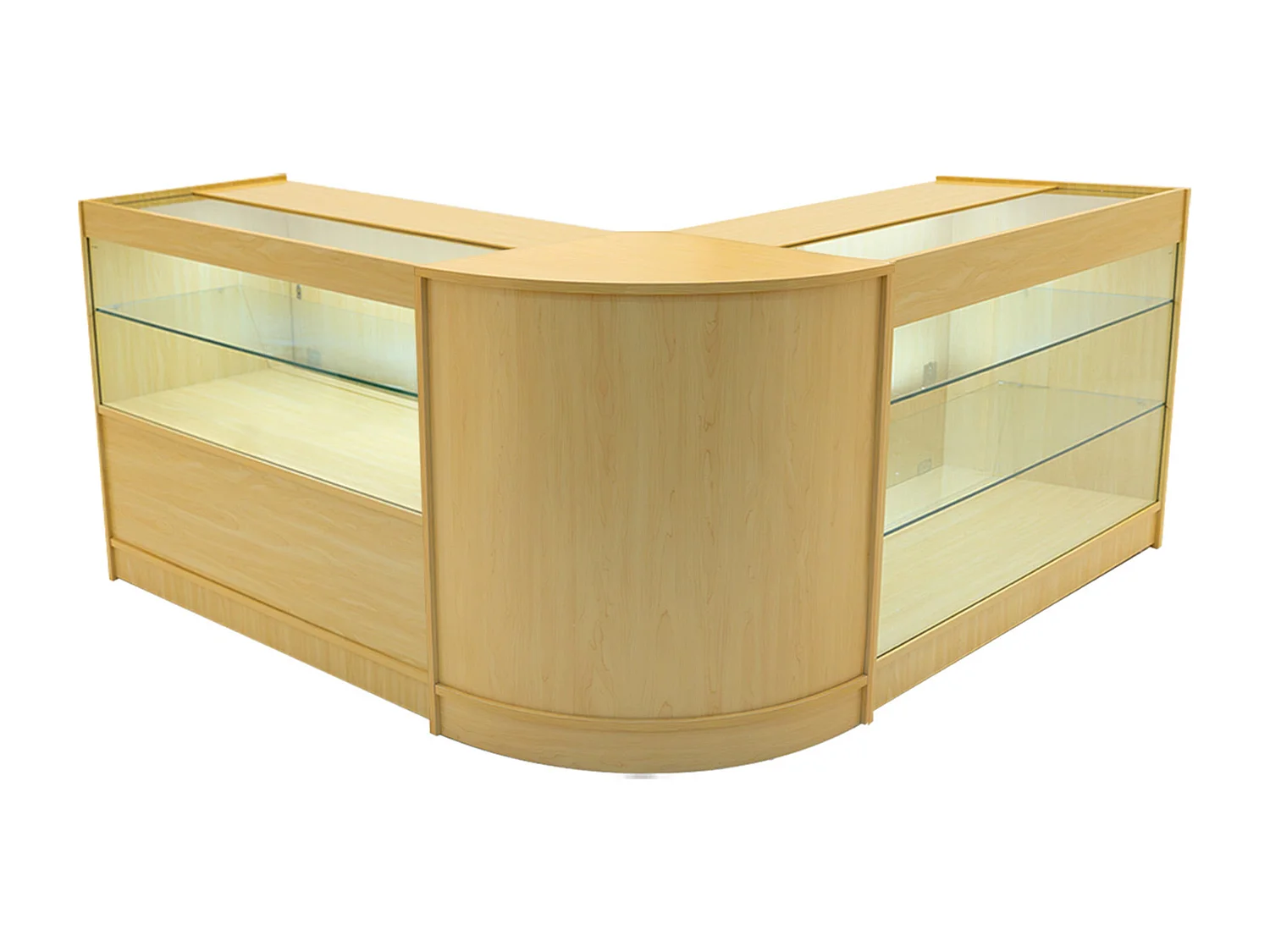 Set Bancone Acero Hera LED K1200 C1200 CM60 con Serratura e Vetrina Espositiva