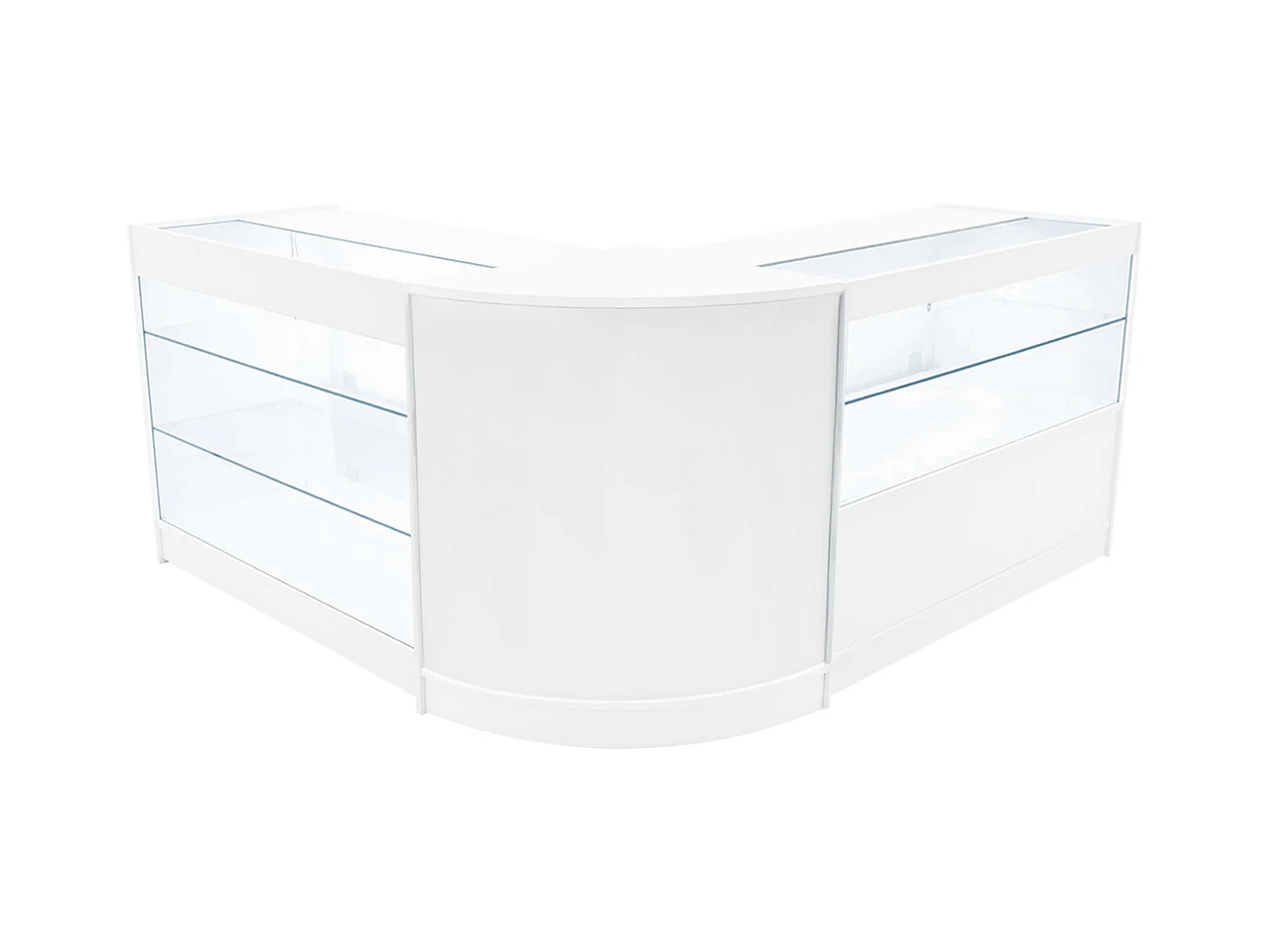 Comptoirs de Vente à LED Ensemble Hera - Blanc CM60, K1200, C1200