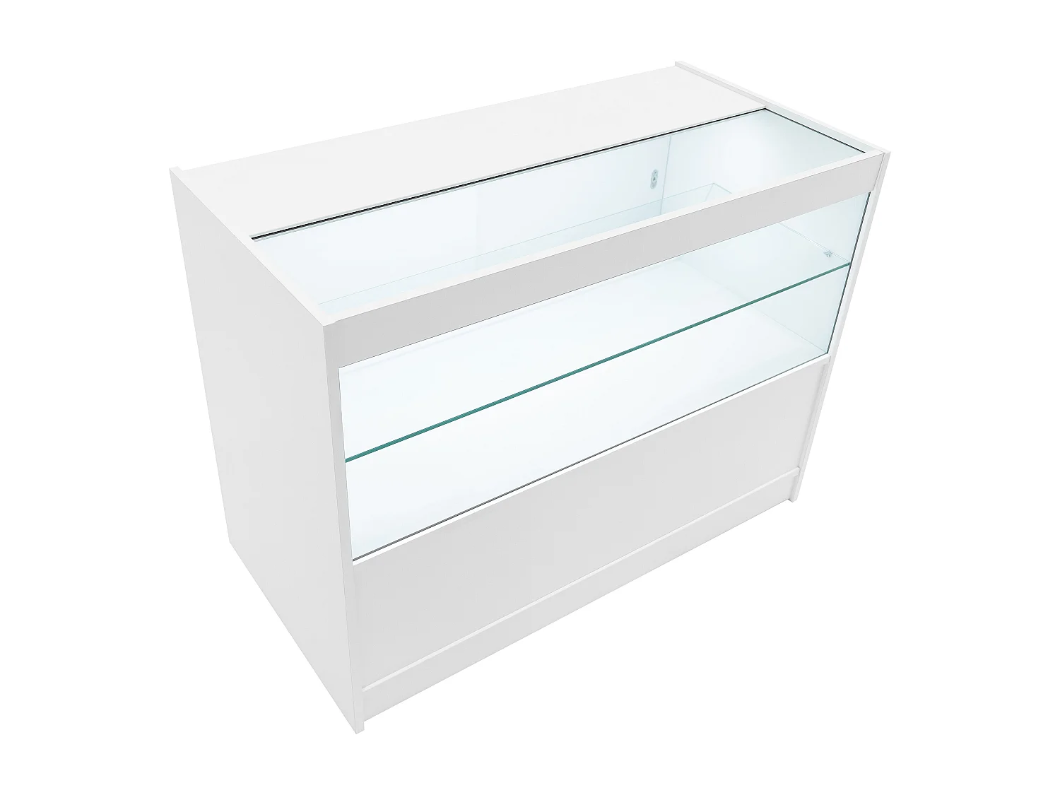 Set Mostradores Comerciales con Luz LED "HERA" CM60 + K1200 + C1200 – Blanco