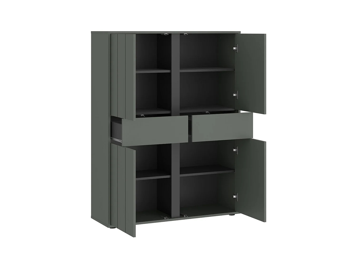 HIGHBOARD Veddel Grau-Grün / Anthrazit 103 / 40 / 139,5 cm