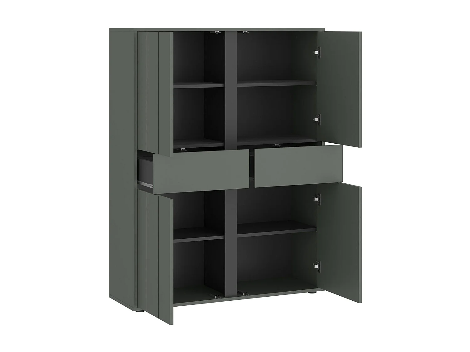 HIGHBOARD Veddel Grau-Grün / Anthrazit 103 / 40 / 139,5 cm