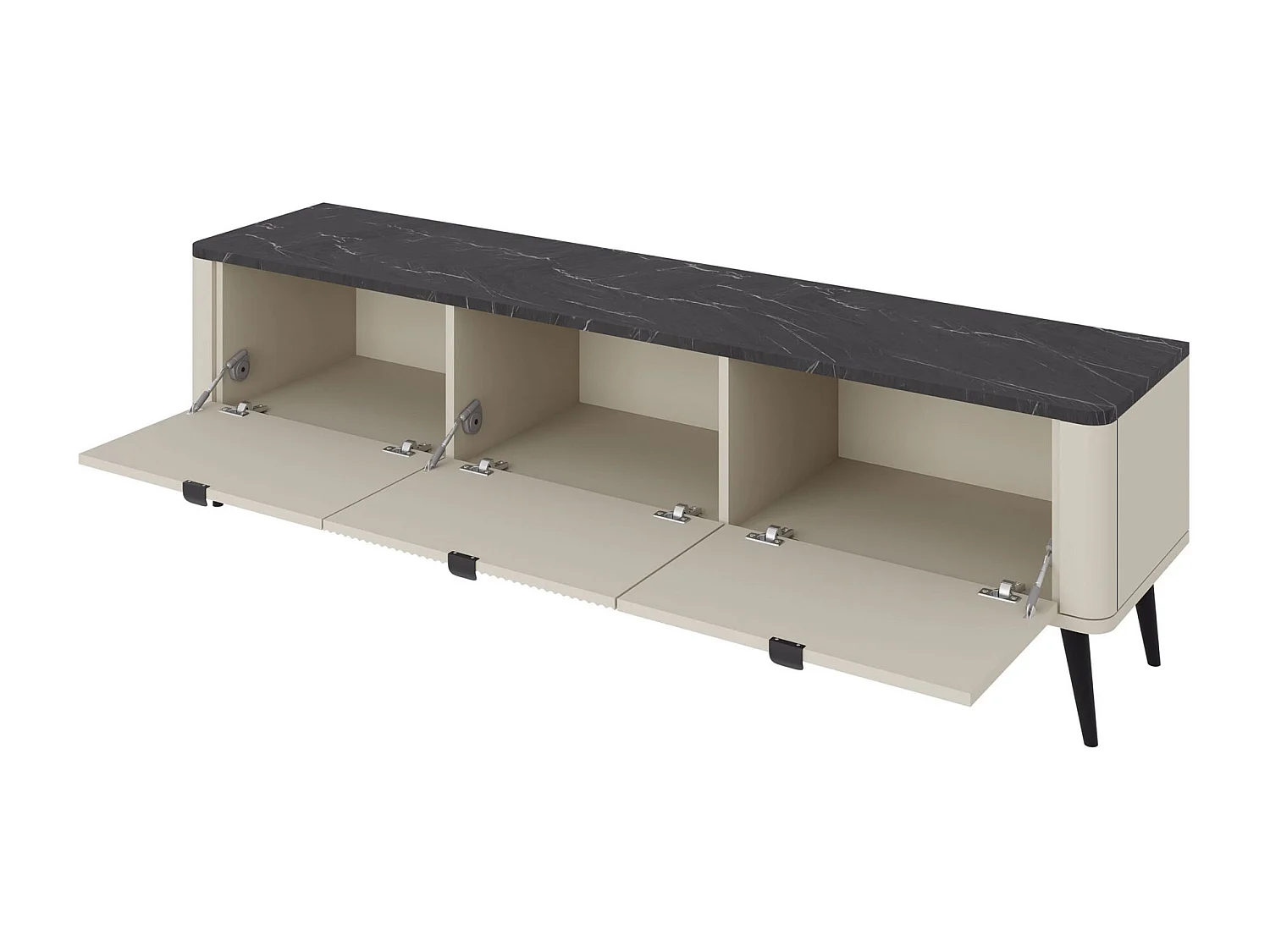 LOWBOARD Marly Kaschmir / Walnuss 160 / 40 / 52cm