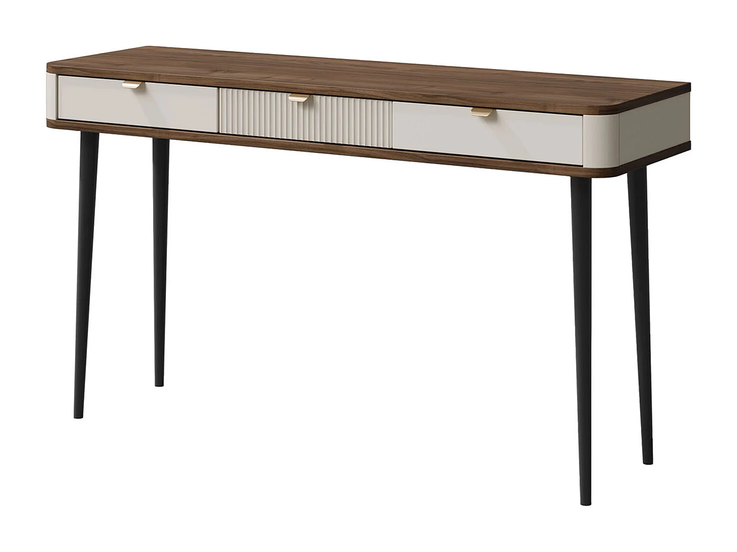 KONSOLENTISCH Marly Kaschmir / Walnuss 130 / 40 / 82cm