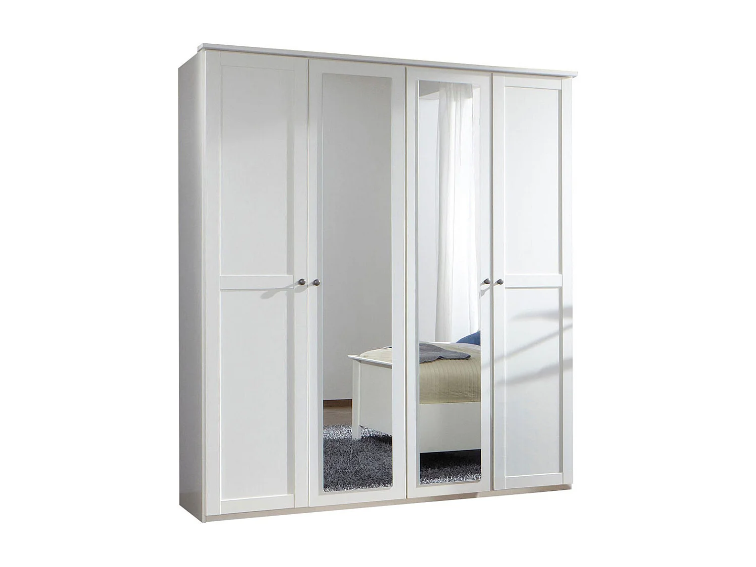 KLEIDERSCHRANK Chalet weiß 180 / 58 / 210cm