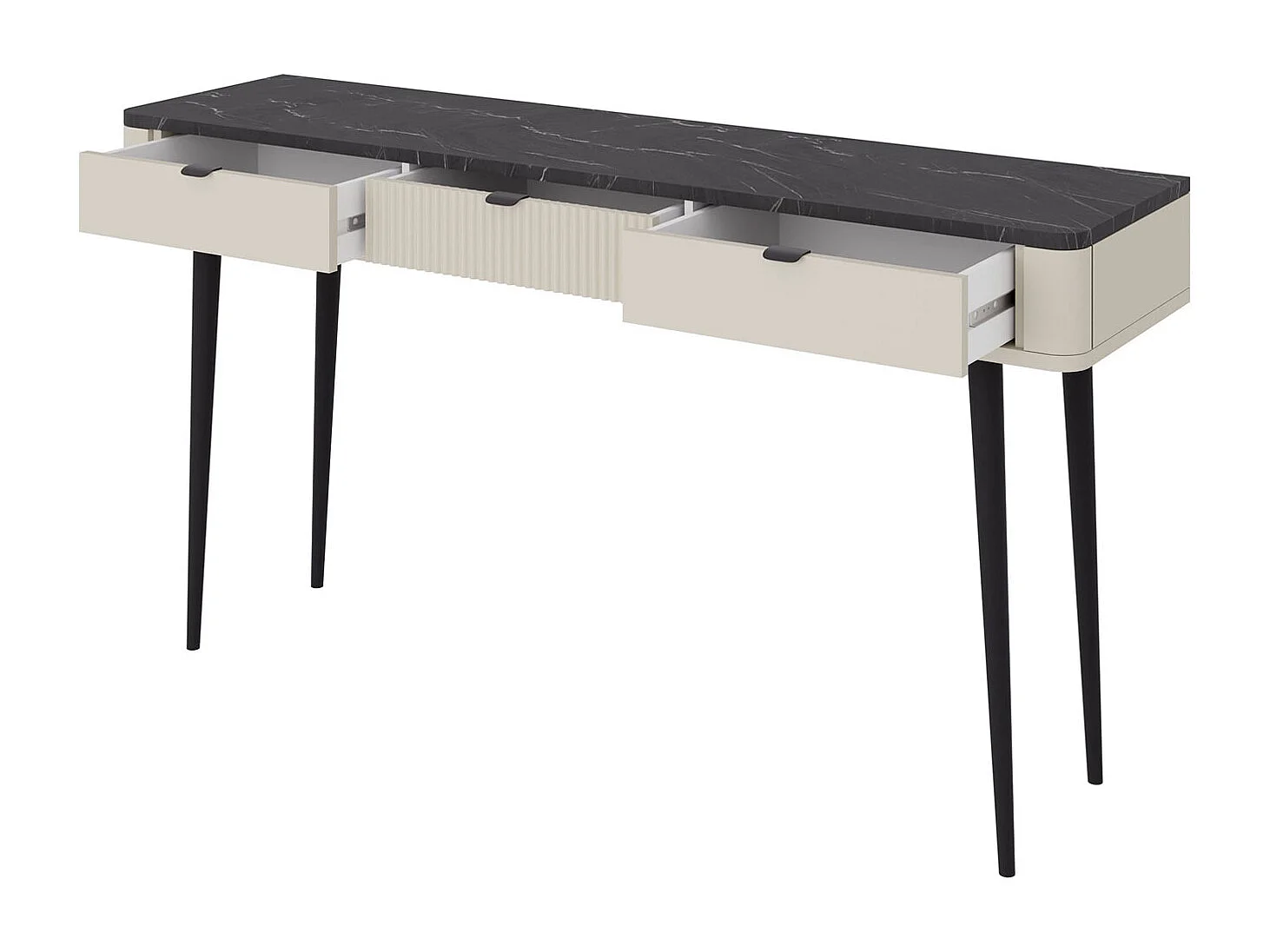 KONSOLENTISCH Marly Kaschmir / Graustein 130 / 40 / 82cm