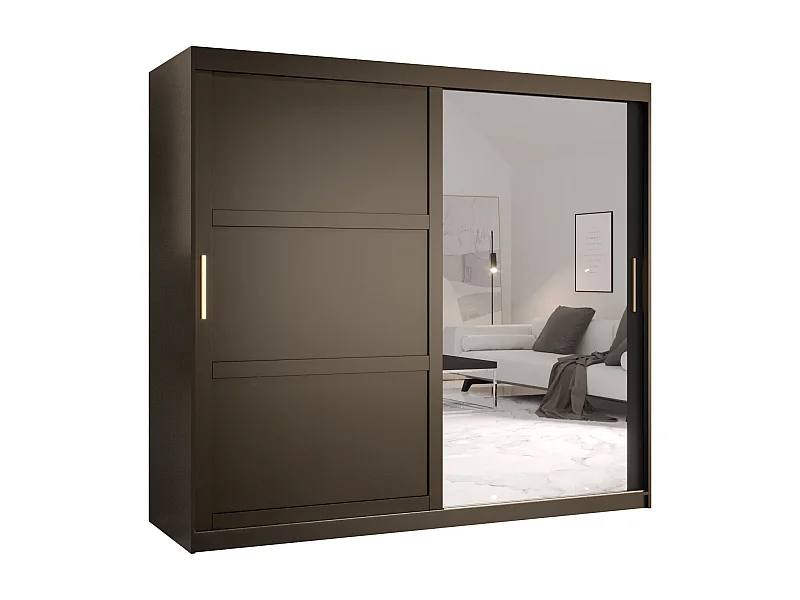 Armoire à portes coulissantes Ramiro 2 200/200/62 (Noir)