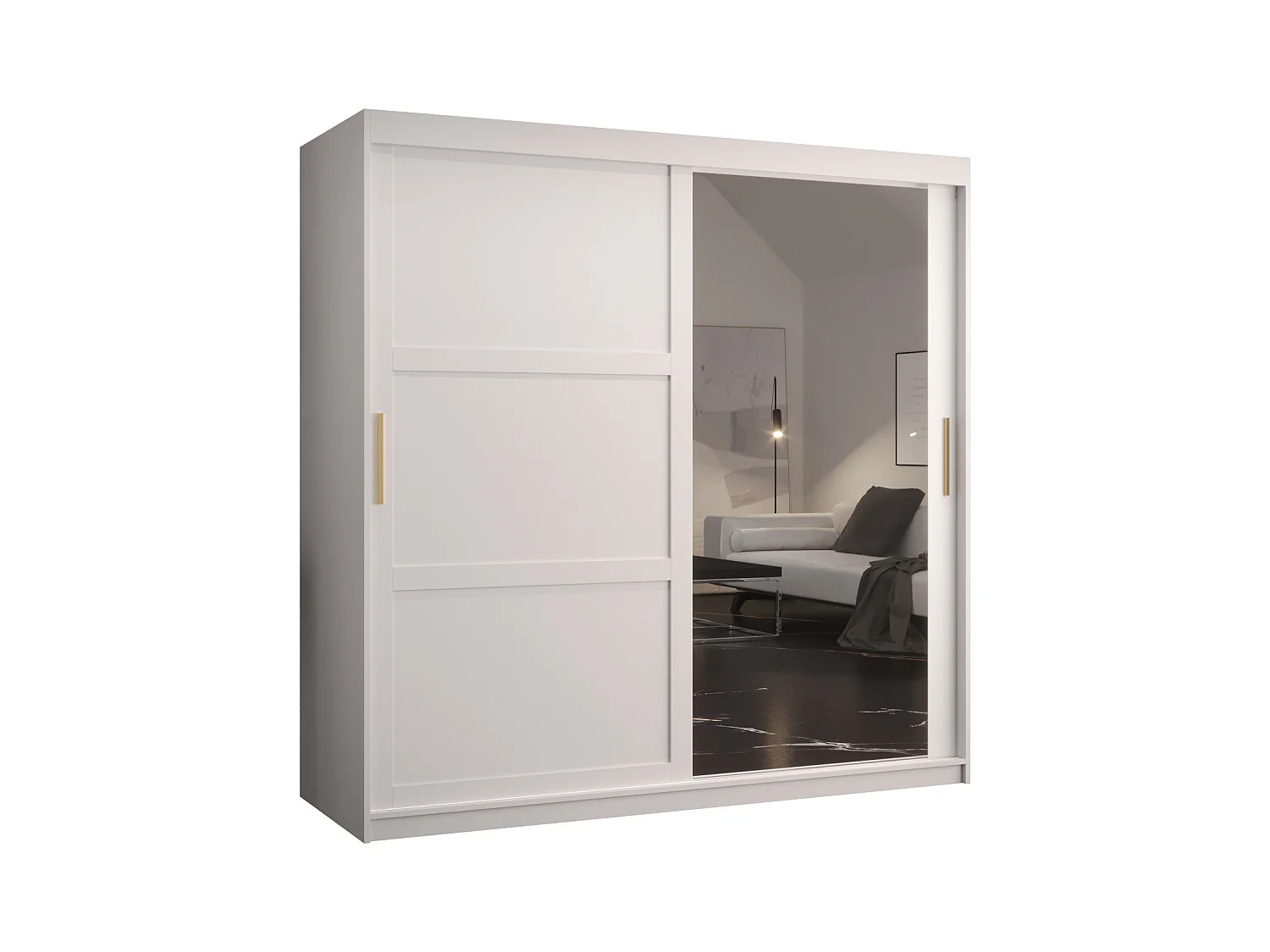 Kledingkast Ramiro 2 200/180/62 (Wit)