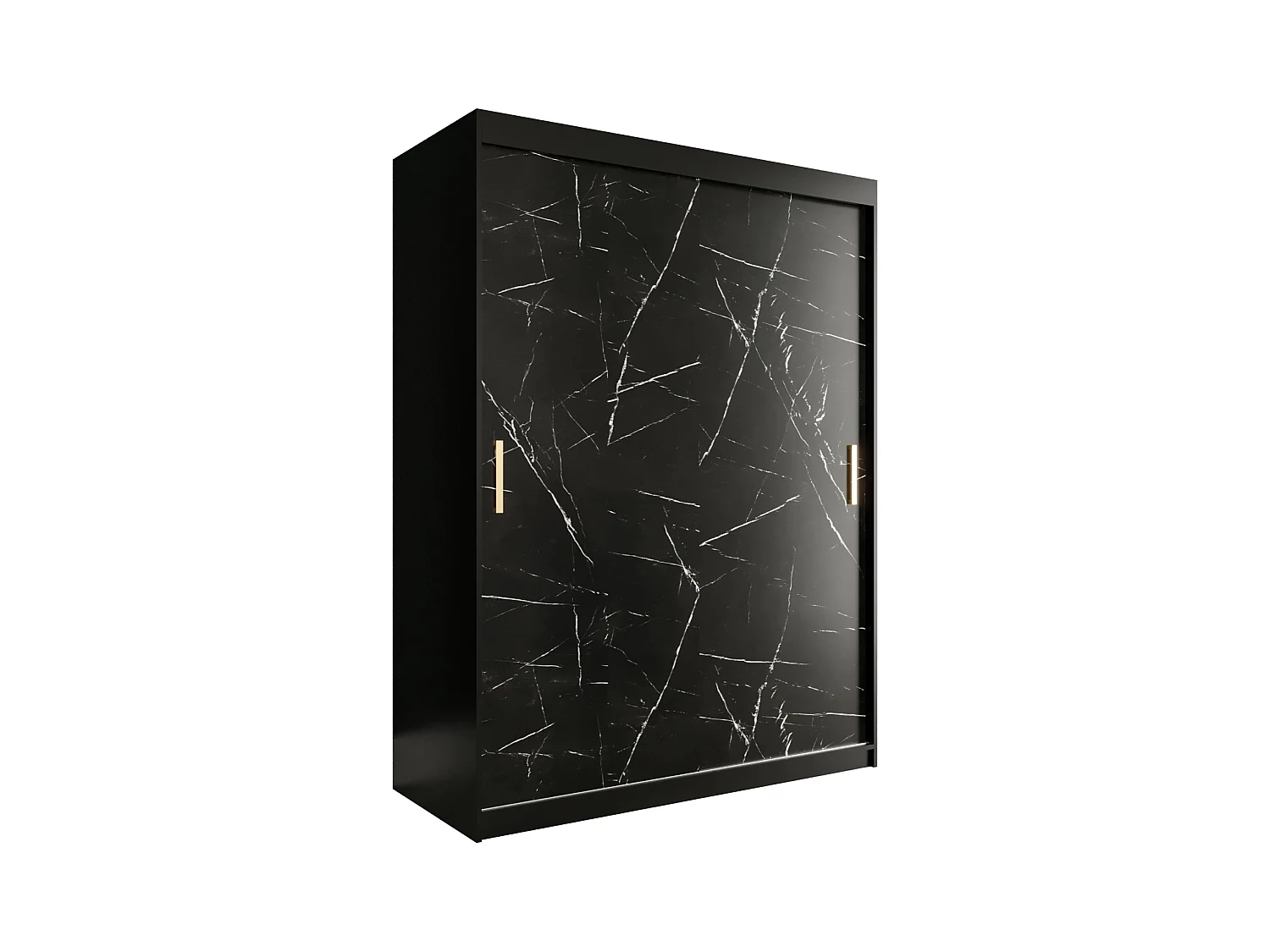 Kledingkast Marmur T 200/150/62 ( Zwart)