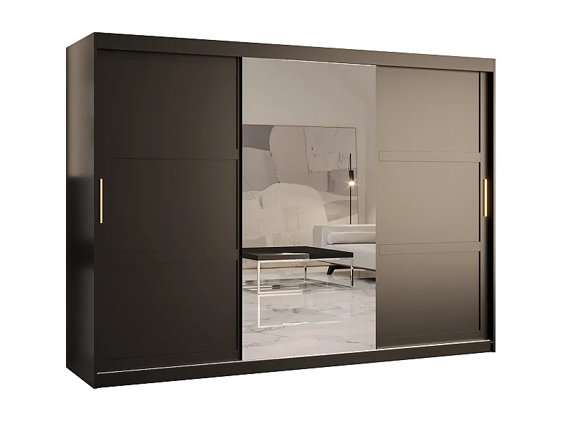 Armoire à portes coulissantes Ramiro 2 200/250/62 (Noir)
