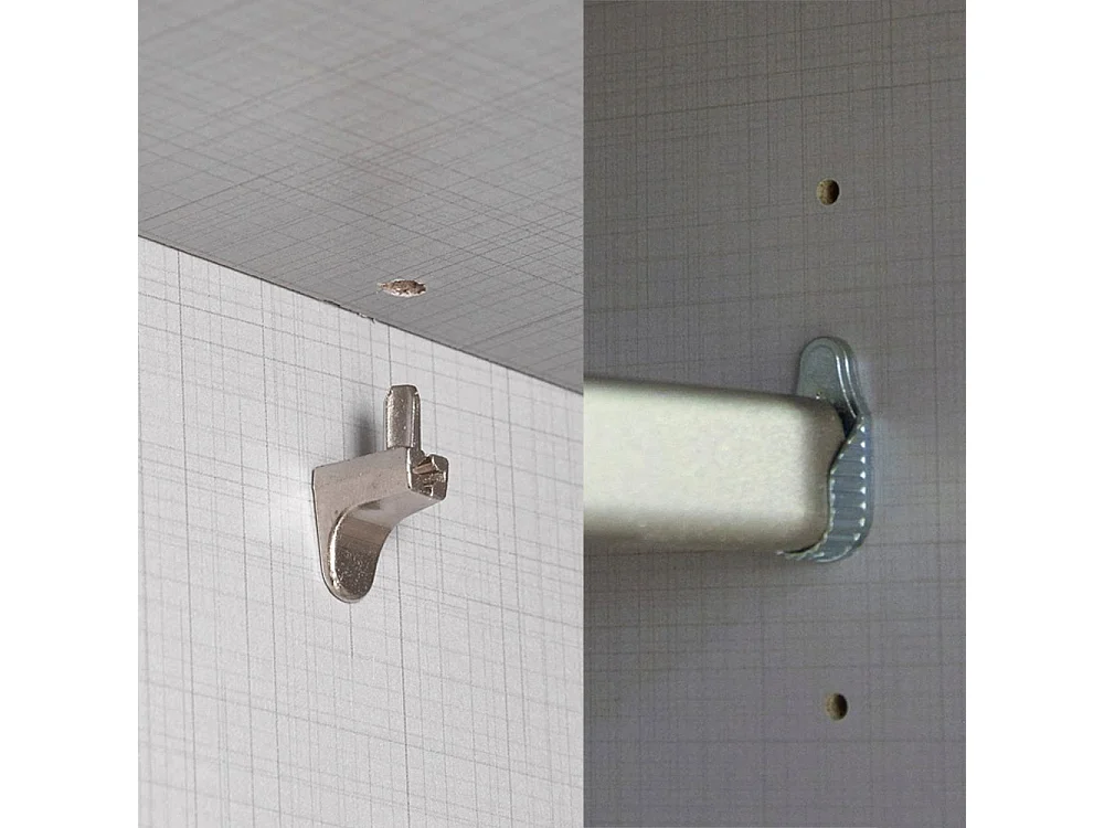 SCHWEBETÜRENSCHRANK Level weiß / Plankeneiche 300 / 65 / 236cm