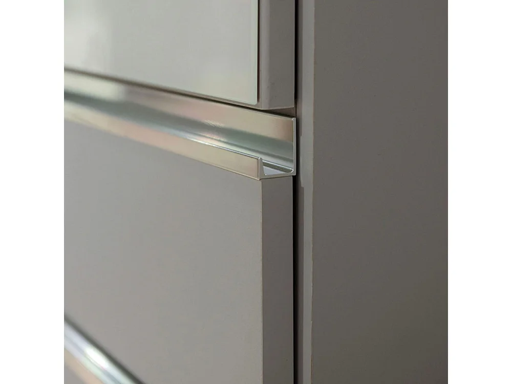 SCHWEBETÜRENSCHRANK Level weiß / Plankeneiche 300 / 65 / 236cm