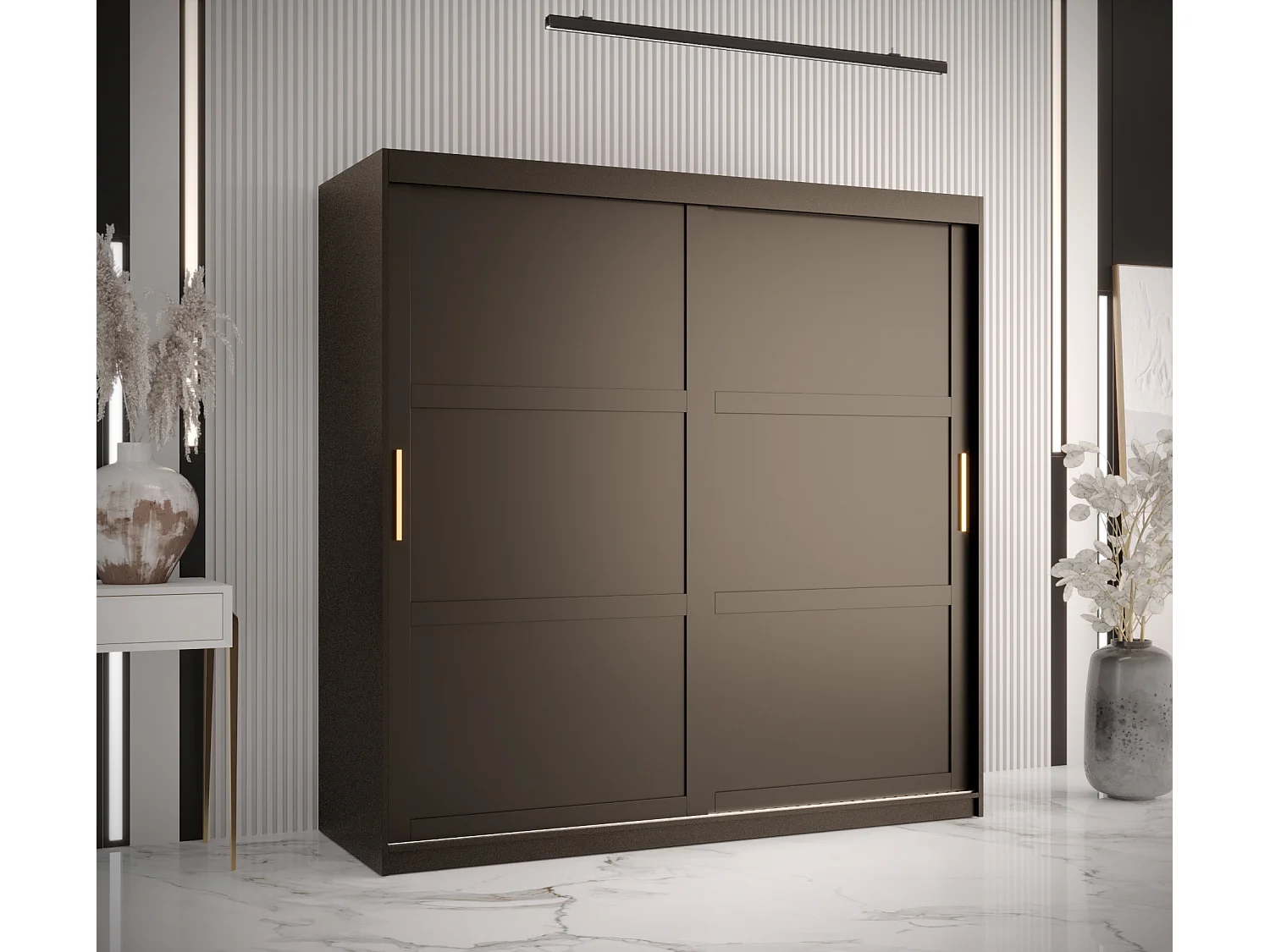 Kledingkast Ramiro 1 200/180/62 ( Zwart)