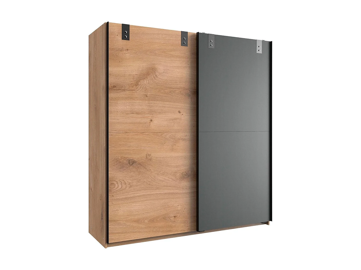 KLEIDERSCHRANK Liverpool Plankeneiche / graphit 180 / 64 / 198cm
