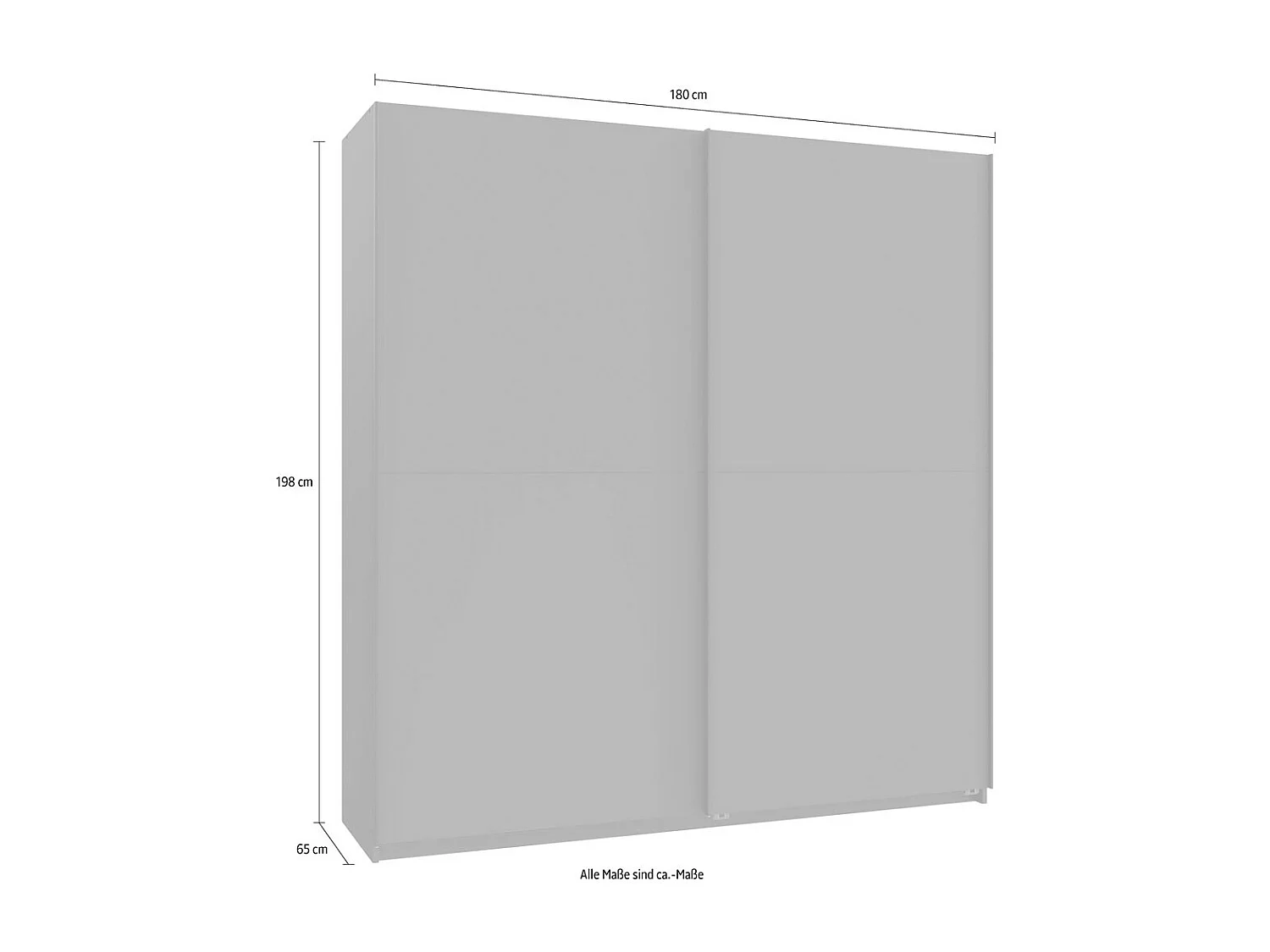 SCHWEBETÜRENSCHRANK Mugano Basic graphit 180 / 65 / 198cm