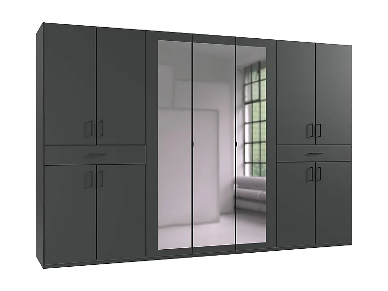 KLEIDERSCHRANK Tibet graphit / 313 / 58 / 210cm