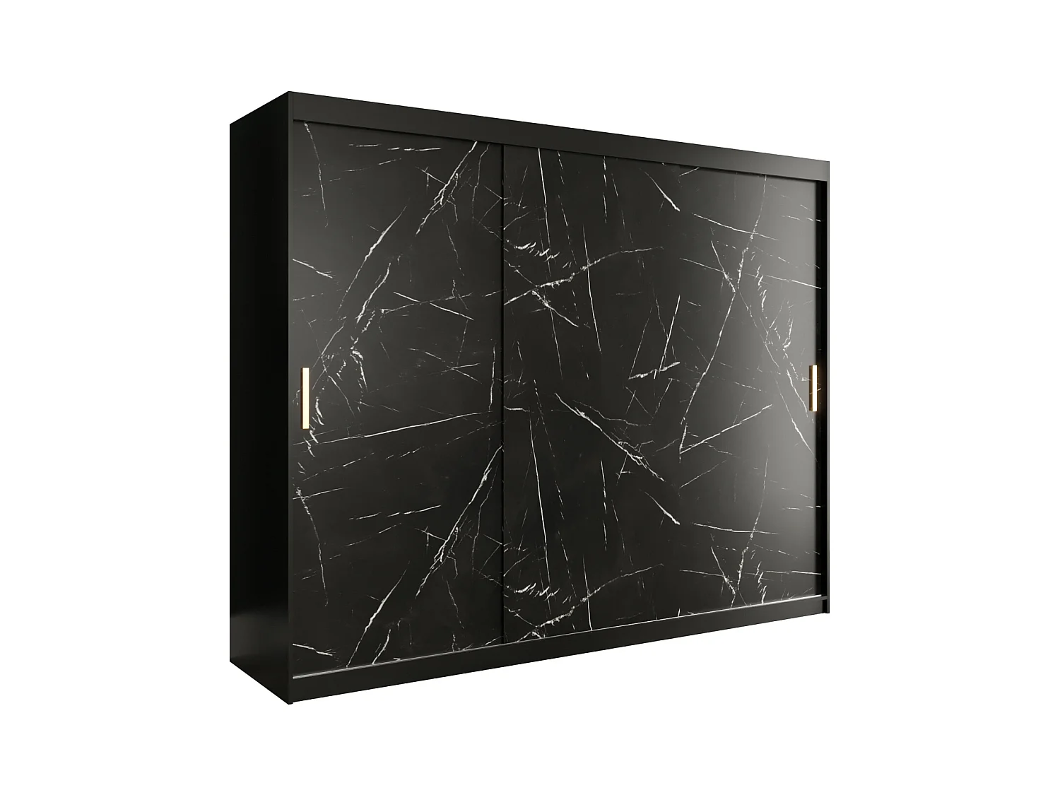 Kledingkast Marmur T 200/250/62 ( Zwart)