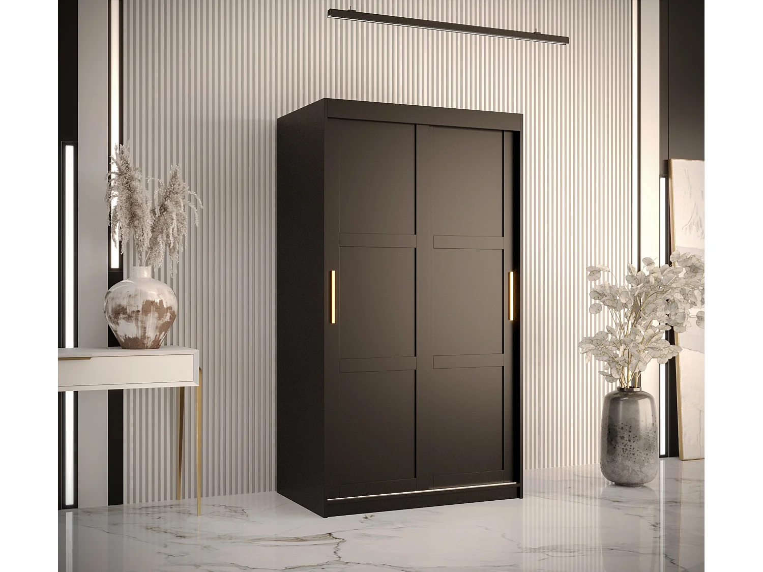 Kledingkast Ramiro 1 200/100/62 ( Zwart)