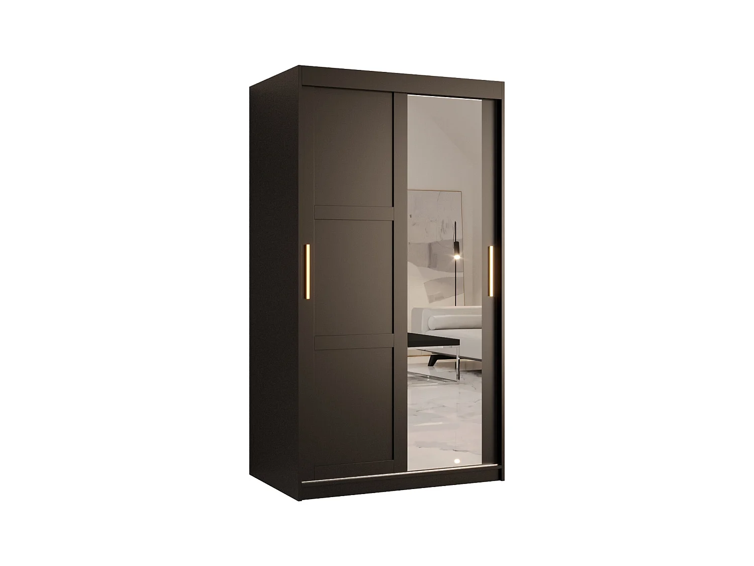 Armoire à portes coulissantes Ramiro 2 200/100/62 (Noir)