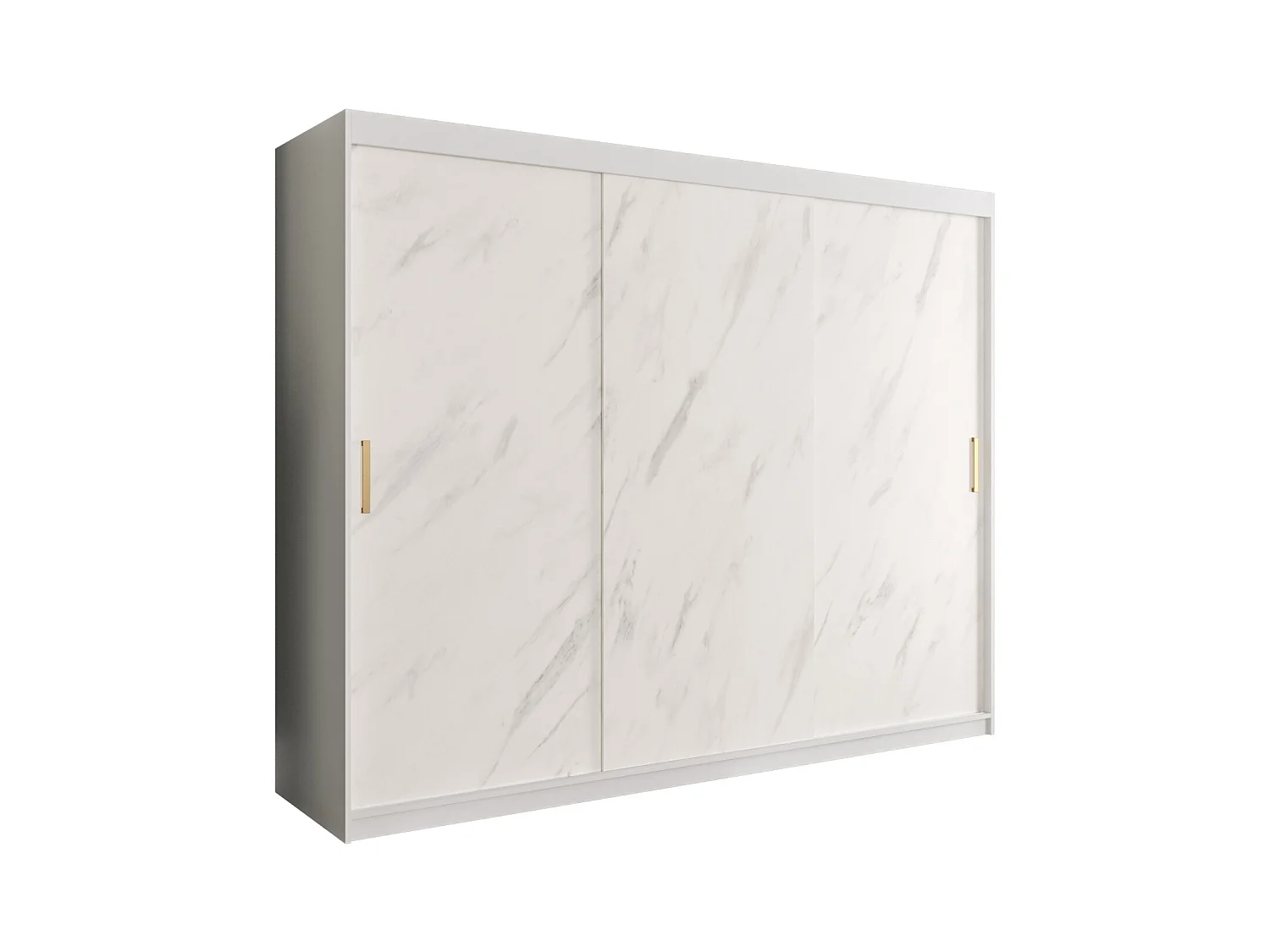 Armoire à portes coulissantes Marmur T 200/250/62 (Blanc)