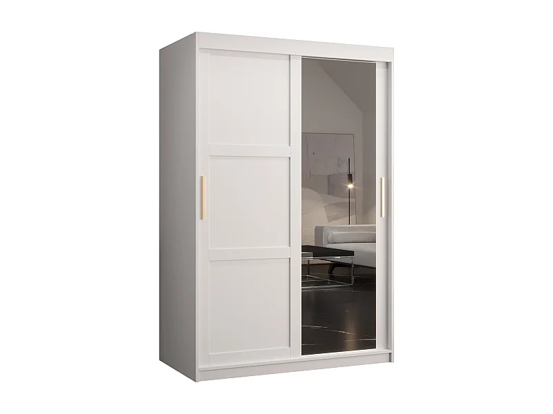 Armoire à portes coulissantes Ramiro 2 200/120/62 (Blanc)