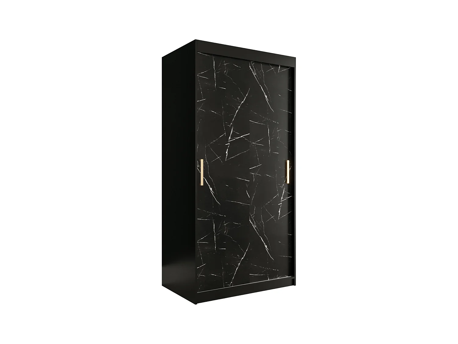 Armoire à portes coulissantes Marmur T 200/100/62 (Noir)