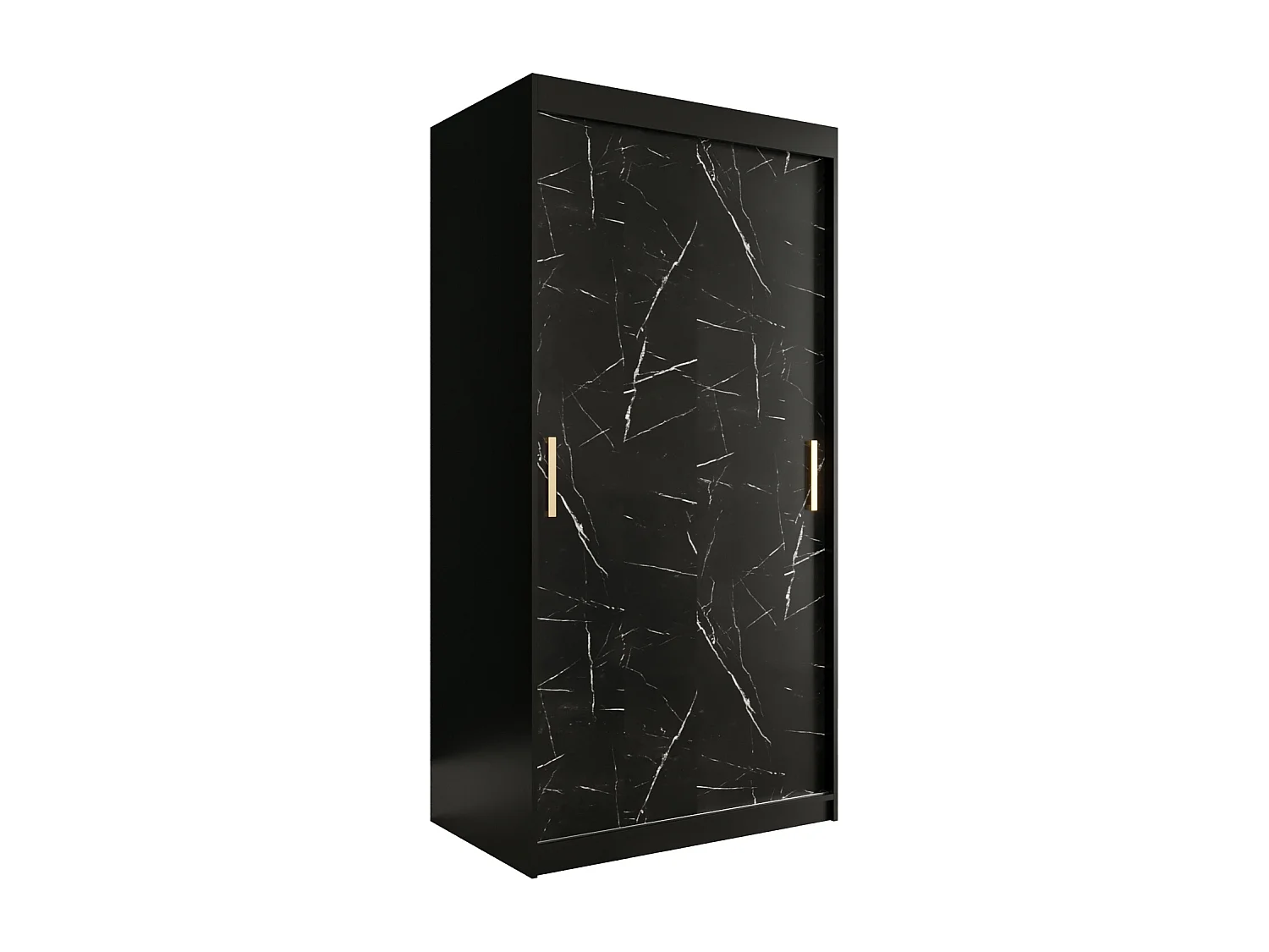Armoire à portes coulissantes Marmur T 200/100/62 (Noir)