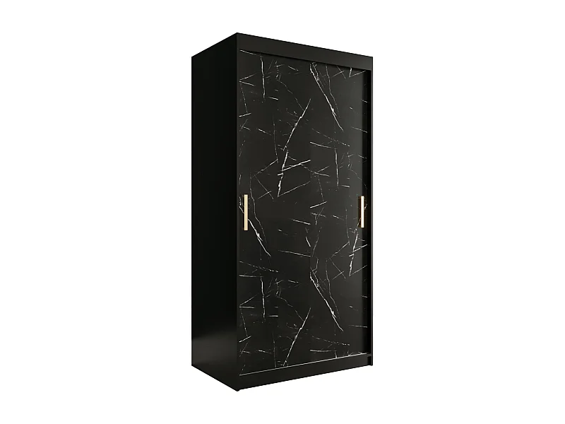 Kledingkast Marmur T 200/100/62 ( Zwart)