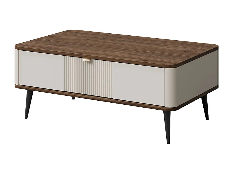 COUCHTISCH Marly Kaschmir / Walnuss 100 / 60 / 42cm