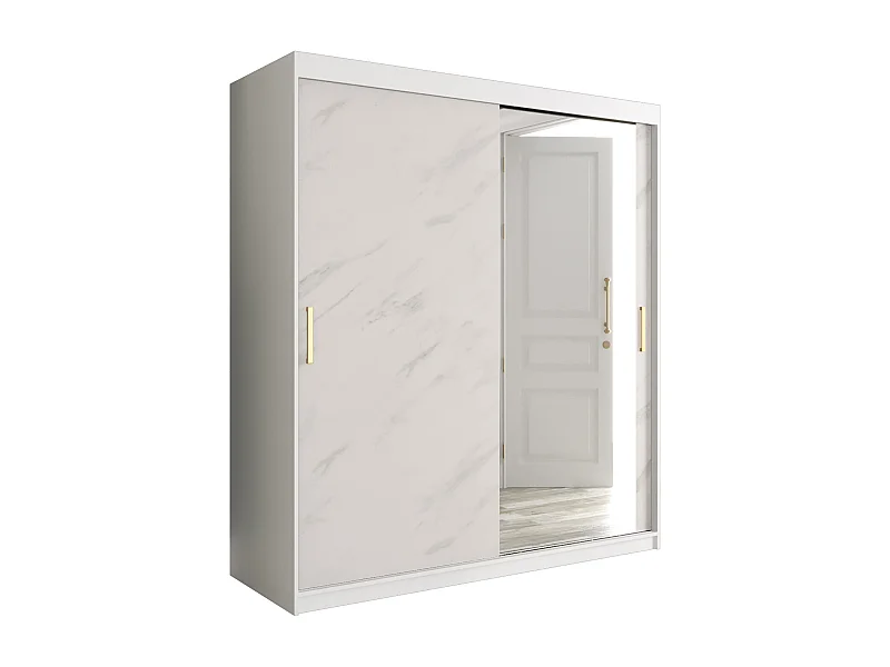 Kledingkast Marmur T2 200/180/62 (Wit)