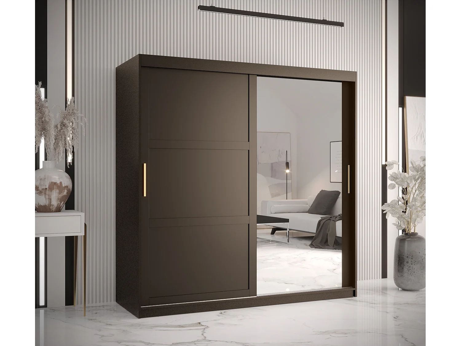 Kledingkast Ramiro 2 200/180/62 ( Zwart)