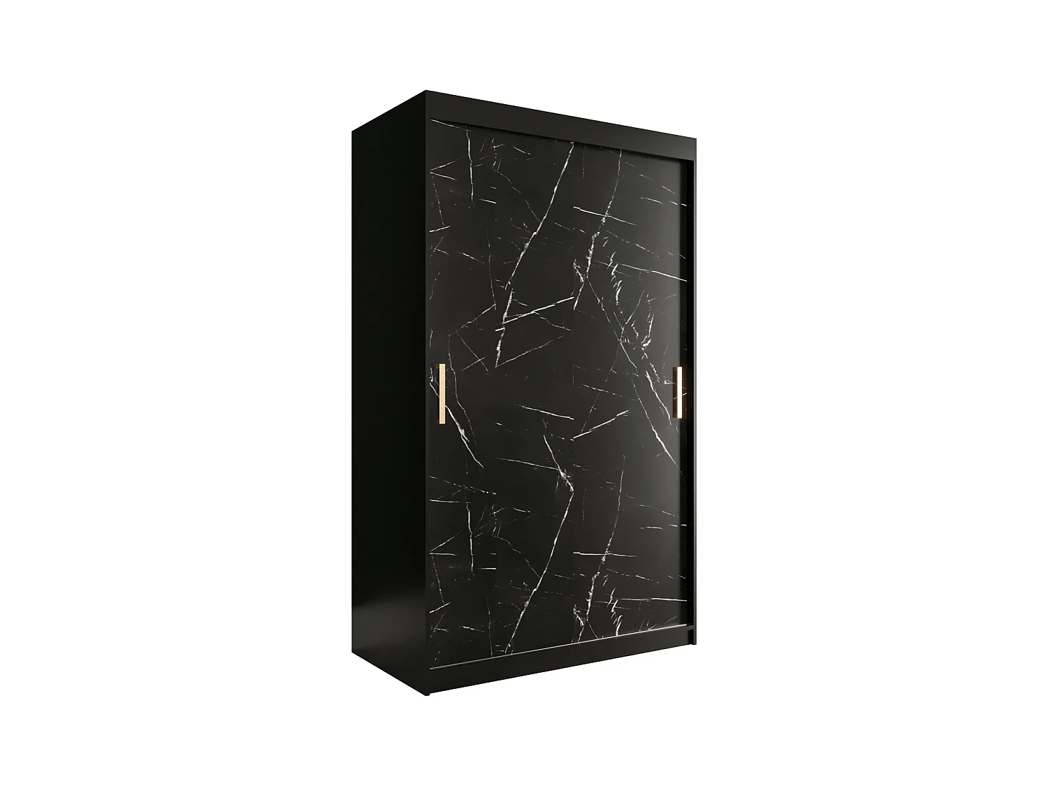 Kledingkast Marmur T 200/120/62 ( Zwart)