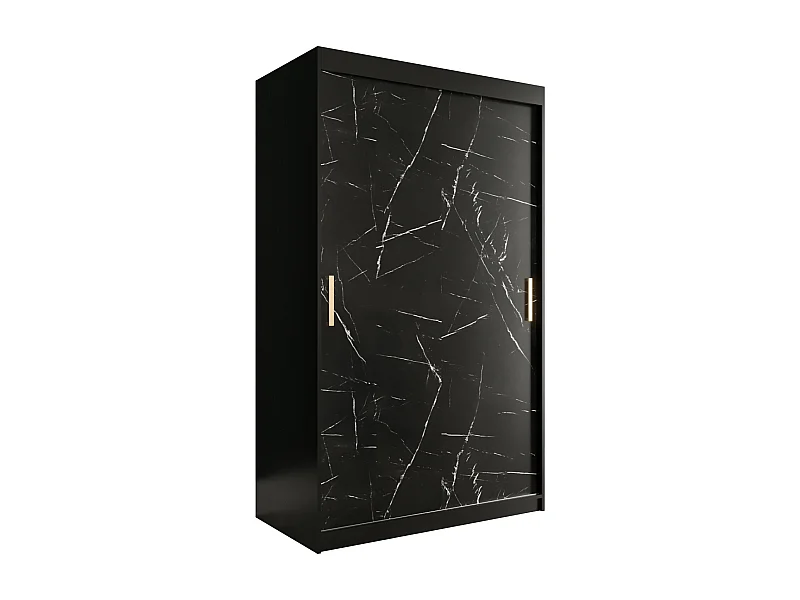 Armoire à portes coulissantes Marmur T 200/120/62 (Noir)
