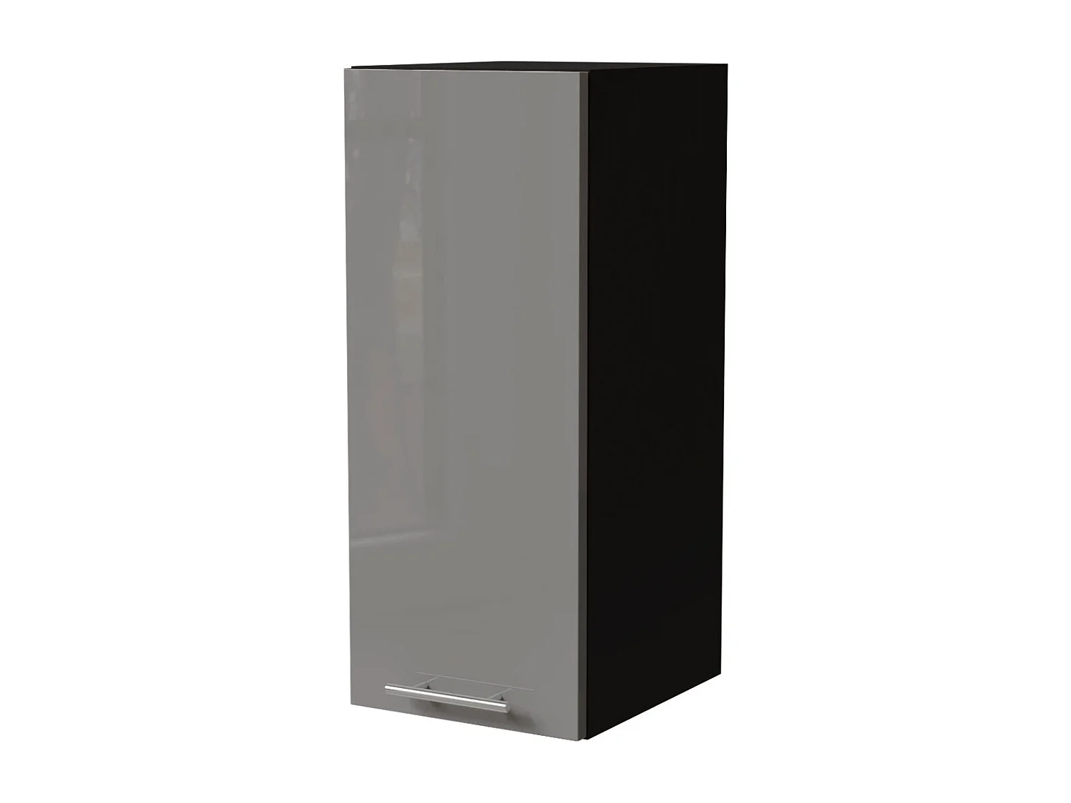 KÜCHENHÄNGESCHRANK Essen W2/20 Grau Hochglanz / Schwarz Matt 20 / 32,5 / 72cm