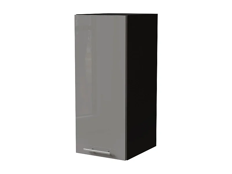 KÜCHENHÄNGESCHRANK Essen W2/20 Grau Hochglanz / Schwarz Matt 20 / 32,5 / 72cm