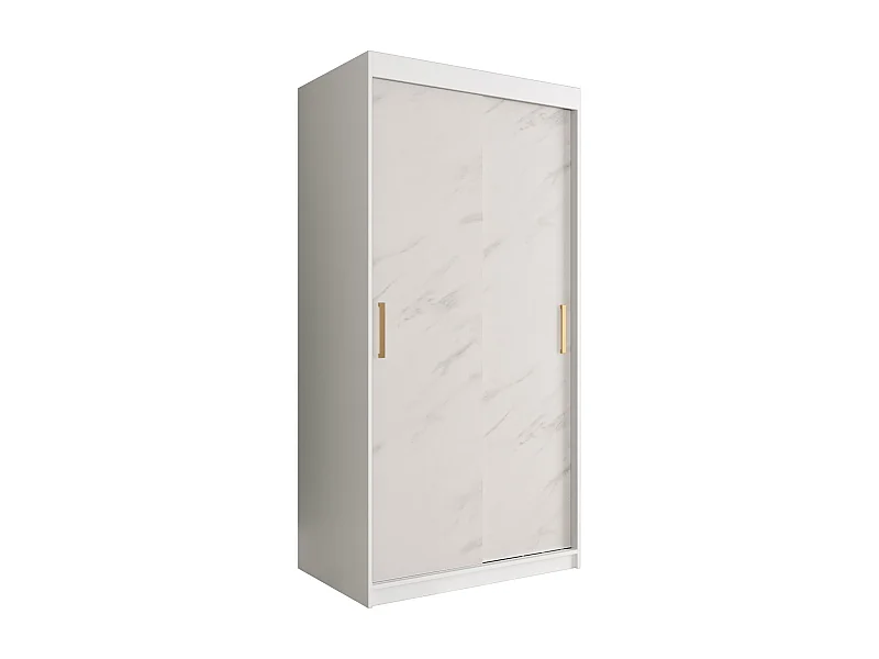 Armoire à portes coulissantes Marmur T 200/100/62 (Blanc)