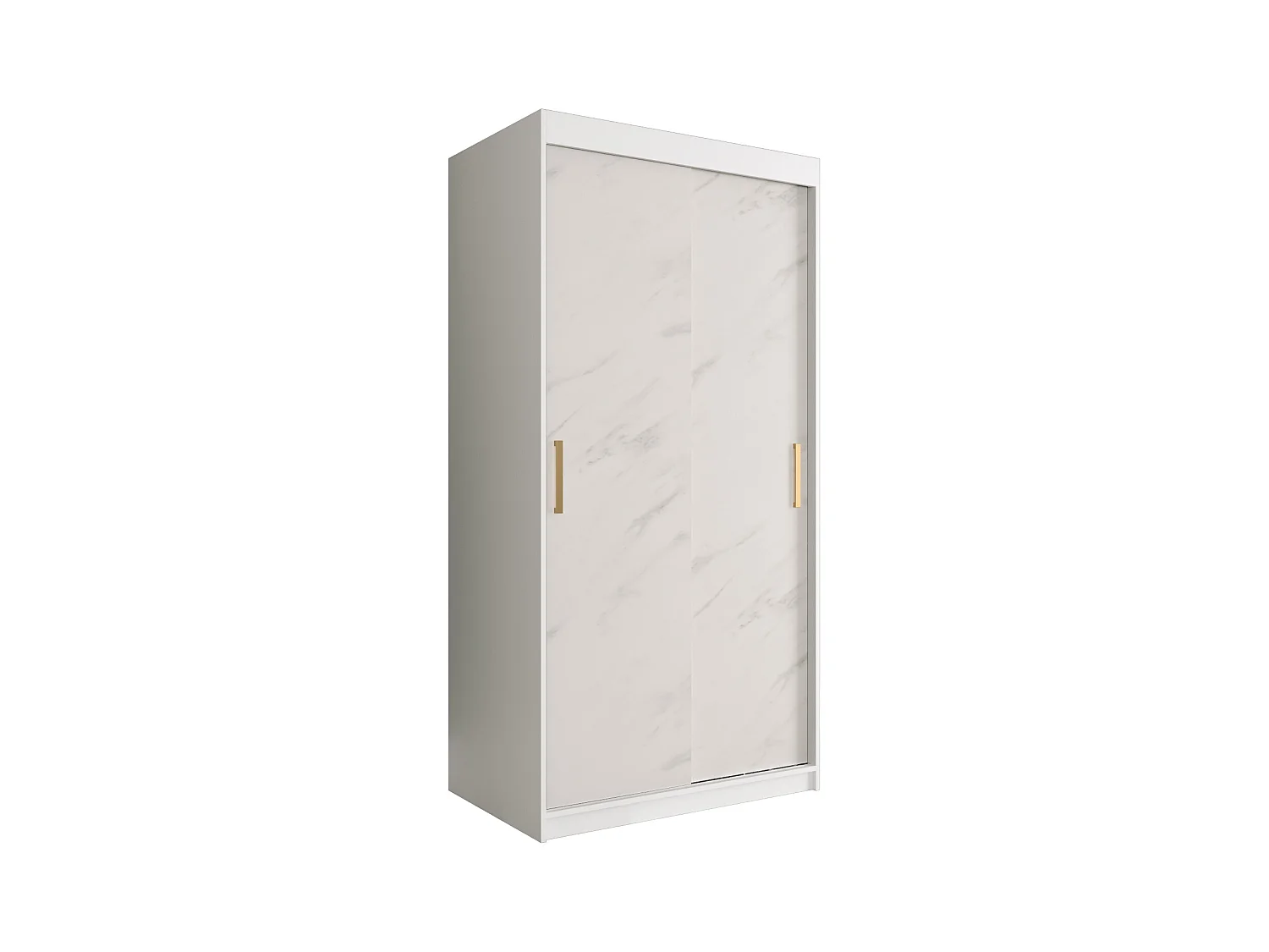 Armoire à portes coulissantes Marmur T 200/100/62 (Blanc)