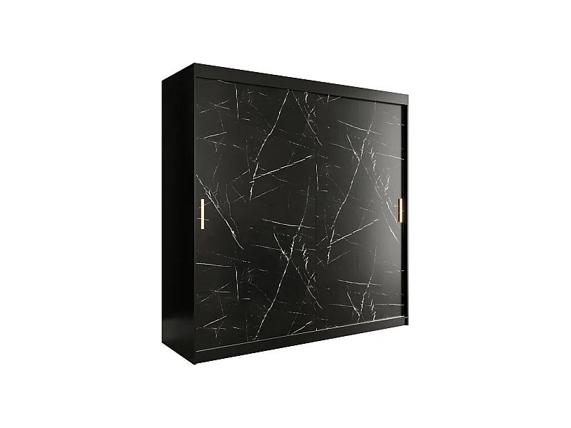 Armoire à portes coulissantes Marmur T 200/200/62 (Noir)