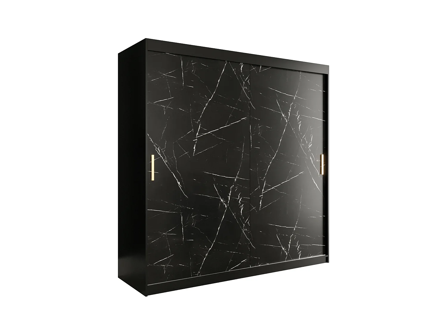 Kledingkast Marmur T 200/200/62 ( Zwart)
