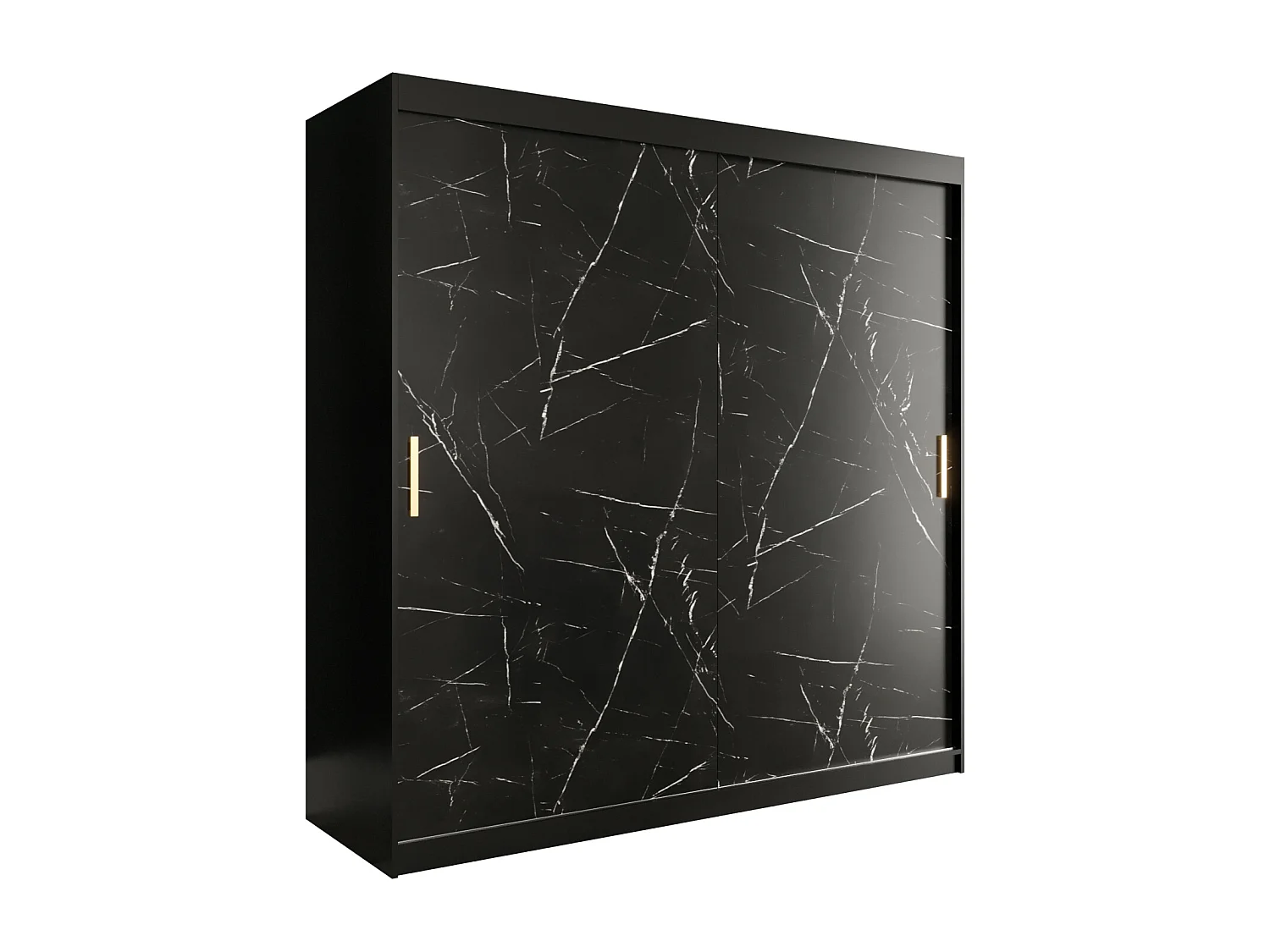 Armoire à portes coulissantes Marmur T 200/200/62 (Noir)