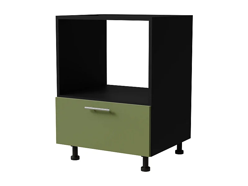 HERDUMBAUSCHRANK Brerra D11K/60 Kompakt RAL 6025 farngrün Matt / Schwarz Matt 60 / 50 / 82cm