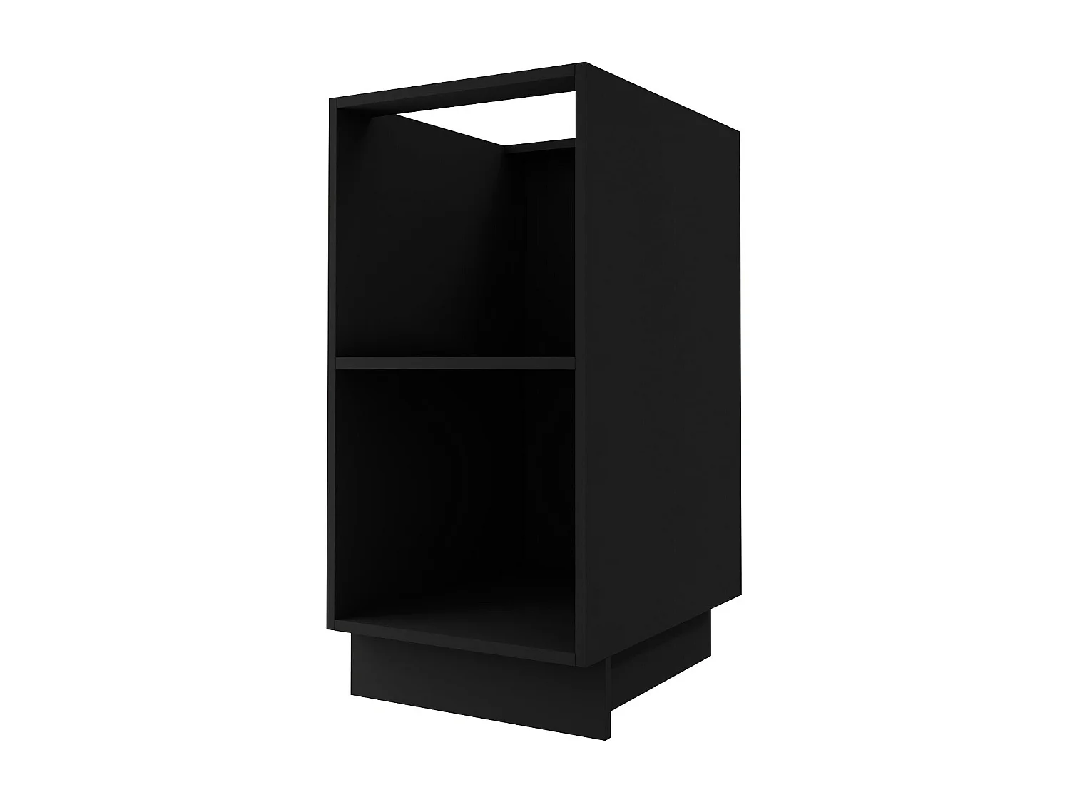 KÜCHENUNTERSCHRANK Essen D1D/50 Graphit Hochglanz / Schwarz Matt 50 / 50 / 82cm