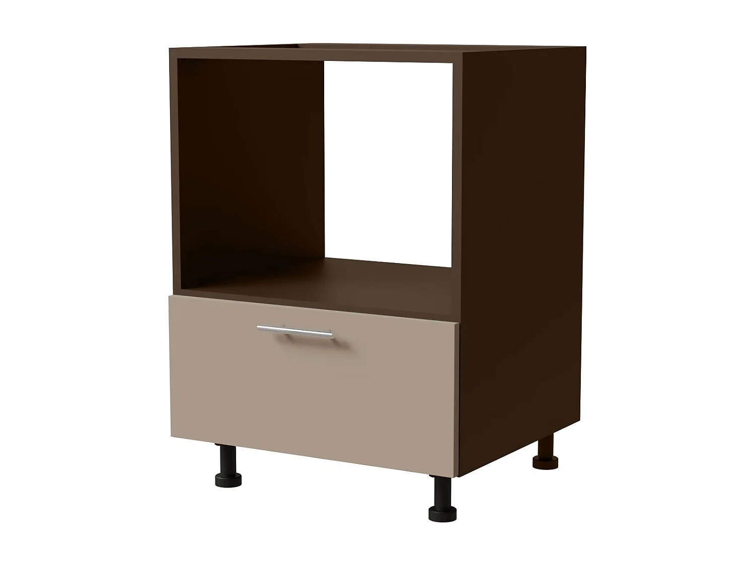 HERDUMBAUSCHRANK Brerra D11K/60 Kompakt RAL 1019 graubeige Matt / Lava Matt 60 / 50 / 82cm